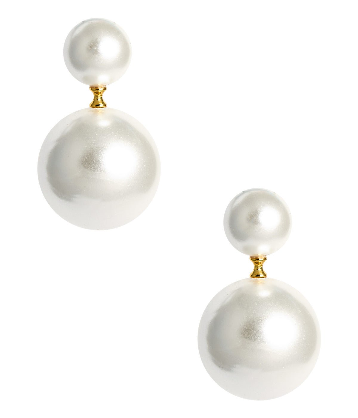June - Double Pearl Stud Earring - Glamourous Grace
