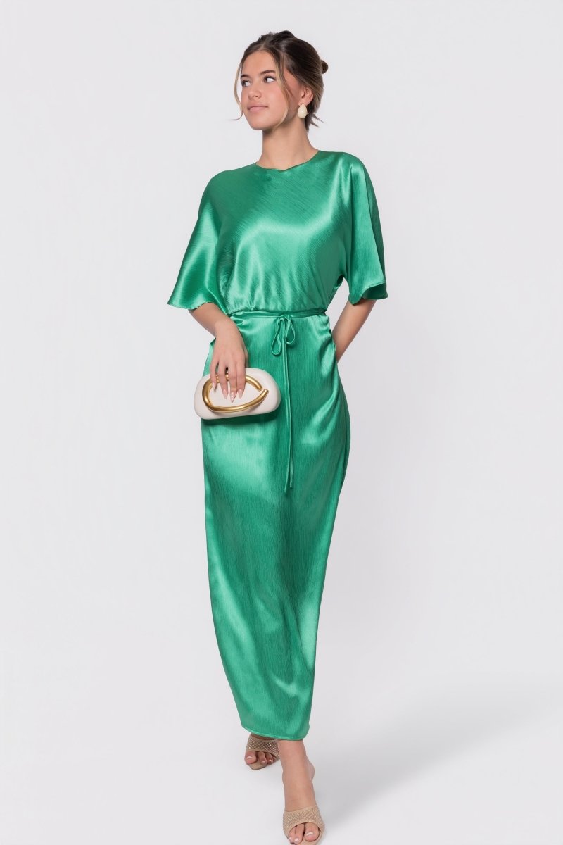 Juniper Dress (Green Solid) - Glamourous Grace
