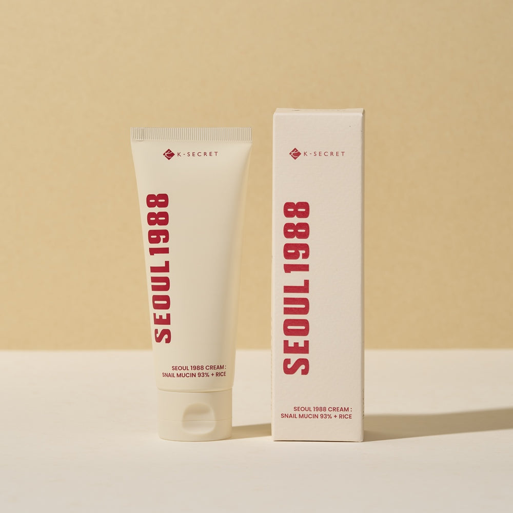 K-SECRET SEOUL 1988 Cream : Snail Mucin 93% + Rice 100ml - Glamourous Grace