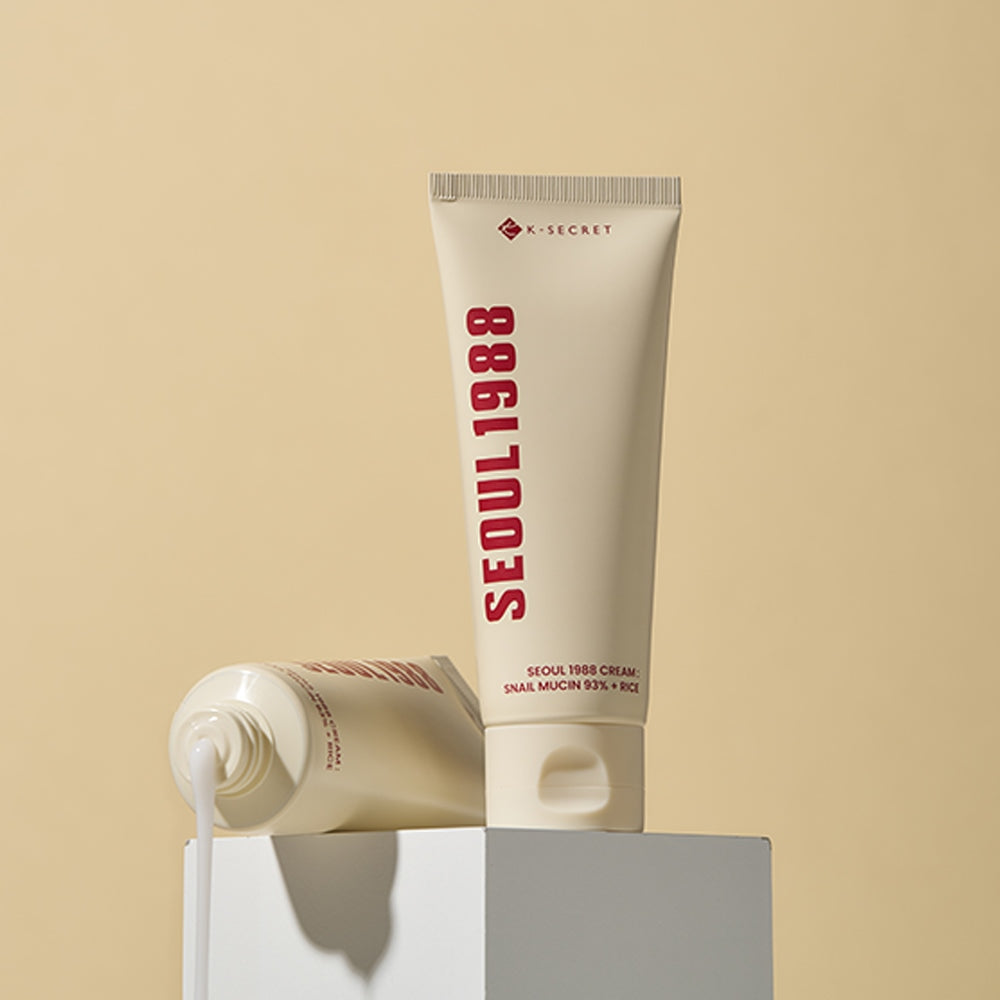 K-SECRET SEOUL 1988 Cream : Snail Mucin 93% + Rice 100ml - Glamourous Grace