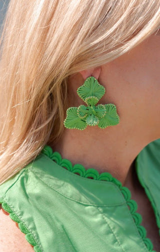 Kaia - Raffia Flower Earring - Glamourous Grace