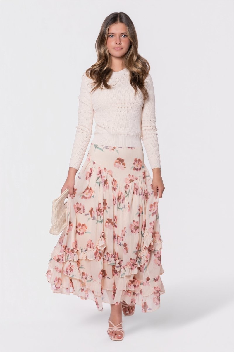 Kalina Skirt (Beige) - Glamourous Grace
