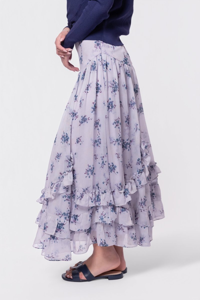 Kalina Skirt (Lavender/Teal) - Glamourous Grace