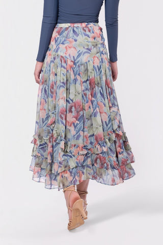 Kalina Skirt (Light Blue Pattern)