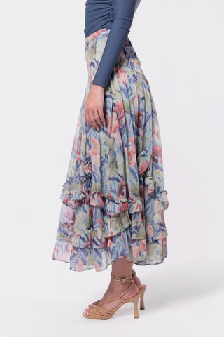Kalina Skirt (Light Blue Pattern)