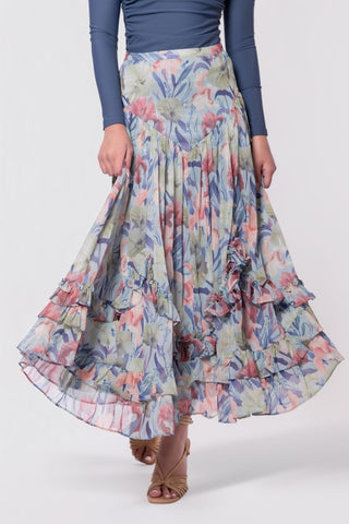 Kalina Skirt (Light Blue Pattern)