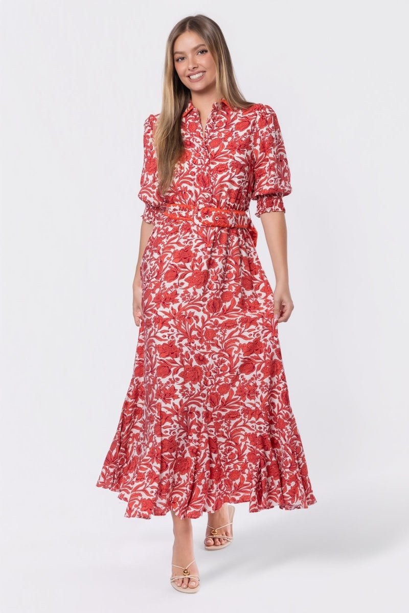 Karen Dress (White/Pink) - Glamourous Grace
