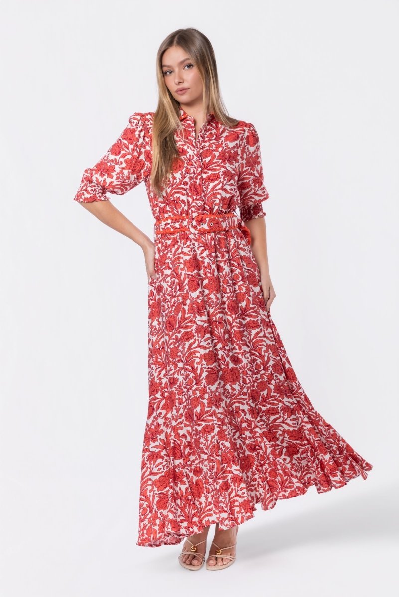 Karen Dress (White/Pink) - Glamourous Grace