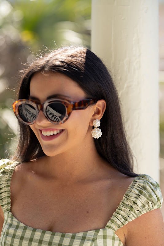Kate Cluster Pearl Large Statement - Earrings - Belle of  the Ball - Glamourous Grace