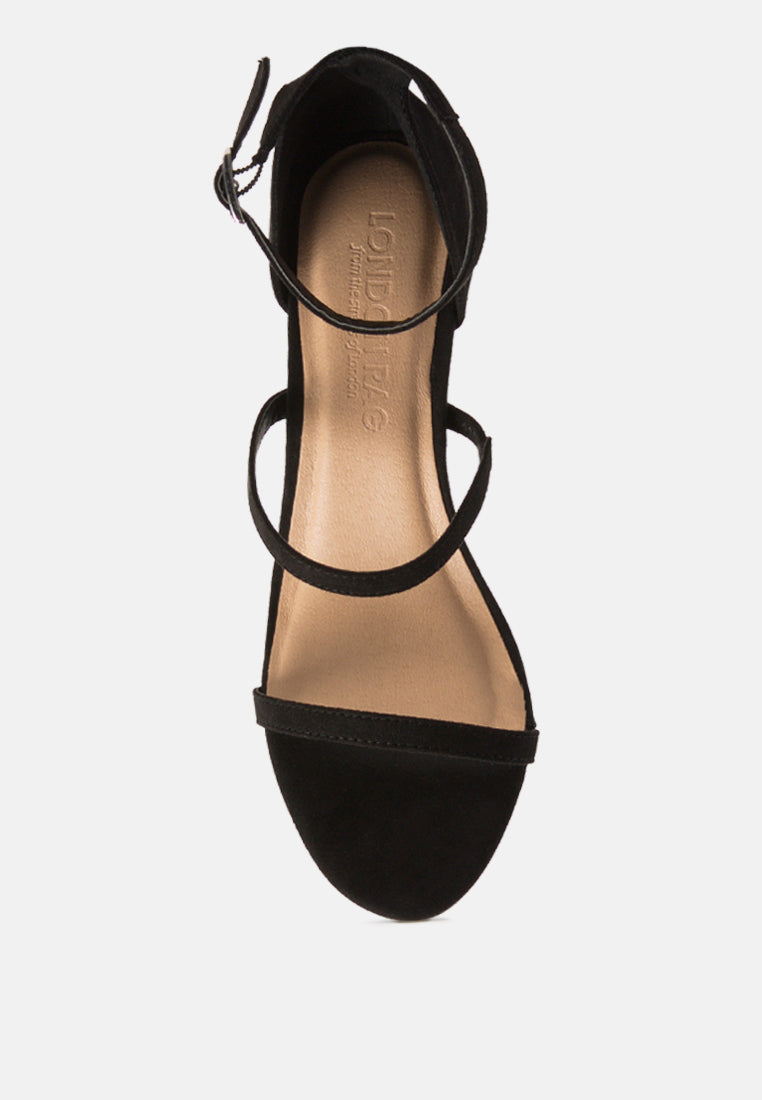 Kazaki Mid Heel Ankle Strap Sandals - Glamourous Grace