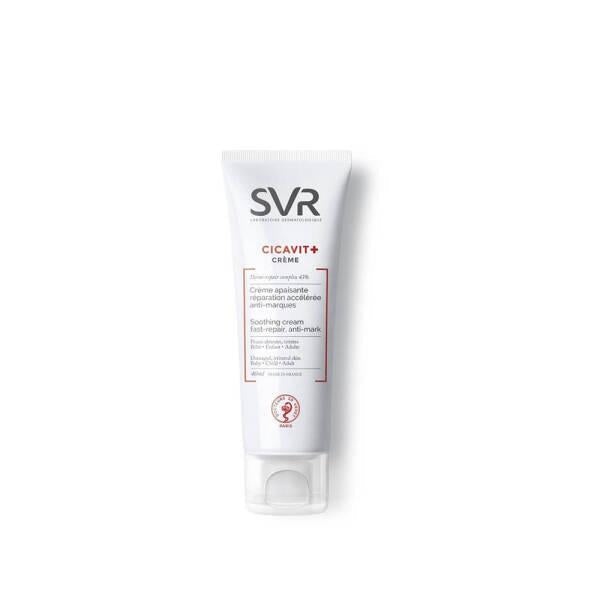 SVR Cicavit+ Creme: Intensive Redness Relief & Skin Repair Cream | Hypoallergenic, Fragrance-Free for Sensitive, Damaged Skin (1.35 fl oz) - Glamourous Grace