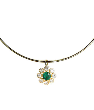 Kelly- Emerald Collar Necklace- 18k Gold Plated - Belle of the Ball Collection - Glamourous Grace