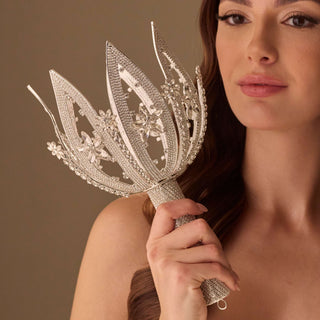 Luxury Quinceañera & Wedding Bouquet Holder – Handcrafted with Rhinestone Flowers & Crystal Stones - Glamourous Grace