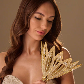 Luxury Gold  Quinceañera and  Wedding Bouquet Holder - Glamourous Grace