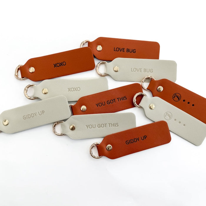 Vegan Leather Kind Keychain - Glamourous Grace