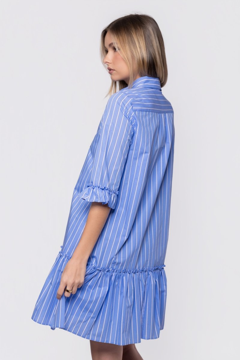 Kiana Dress (Light Blue Stripe)