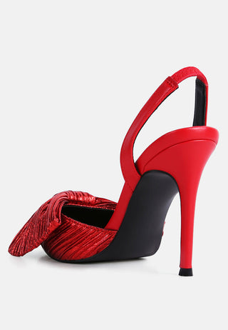 Kiki Bow Embellished Slingback Sandals - Glamourous Grace