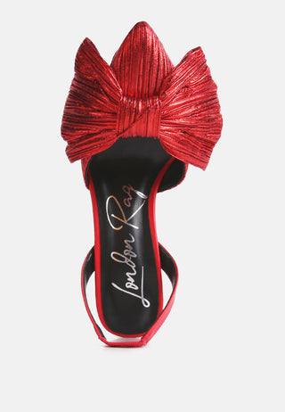 Kiki Bow Embellished Slingback Sandals - Glamourous Grace