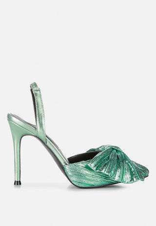Kiki Bow Embellished Slingback Sandals - Glamourous Grace