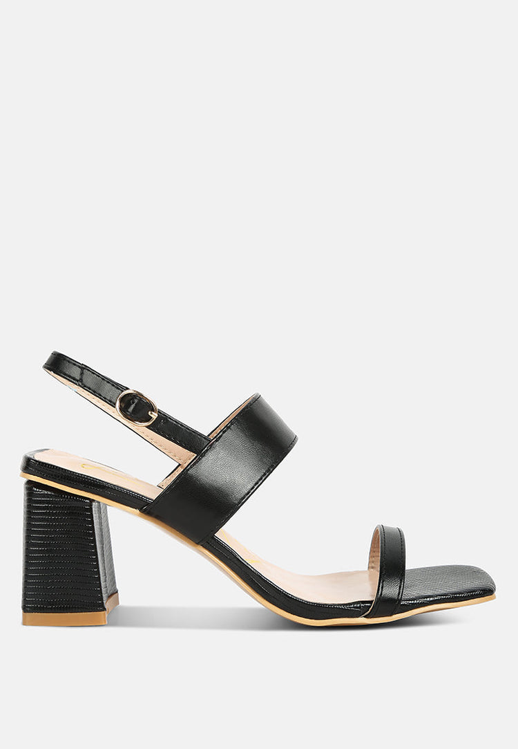 Kirk Elasticated Gussets Block Heel Sandals - Glamourous Grace