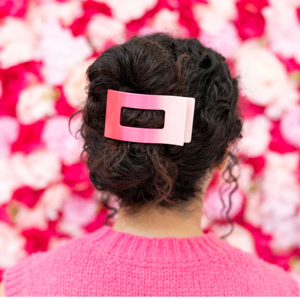 Kiss & Tell Medium Flat Rectangle Hair Clip - Glamourous Grace