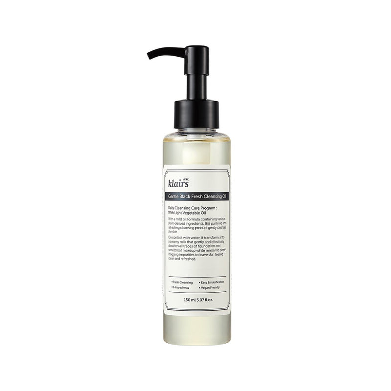 KLAIRS Gentle Black Fresh Cleansing Oil 150ml - Glamourous Grace