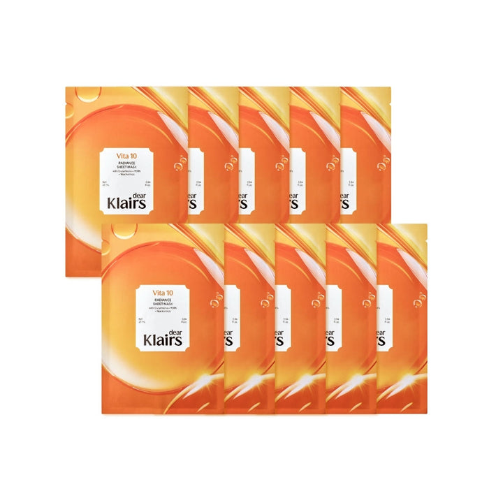 KLAIRS Vita 10 Radiance Sheet Mask Set 25ml X 10ea - Glamourous Grace