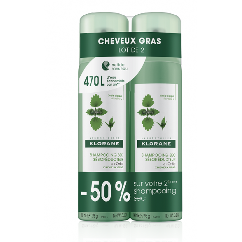 Klorane Dry Shampoo with Nettle Set of 2