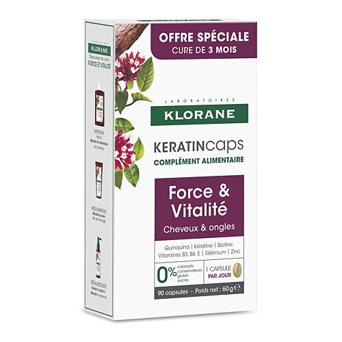 Klorane KeratinCaps Strength & Vitality Hair & Nails Supplement