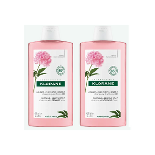 Klorane Peony Shampoo Twin Pack for Sensitive Scalp