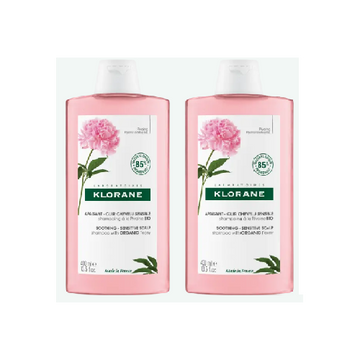 Klorane Peony Shampoo Twin Pack for Sensitive Scalp