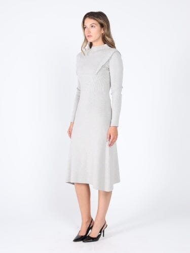 Knitted long sleeve elastic waist maxi dress - Glamourous Grace