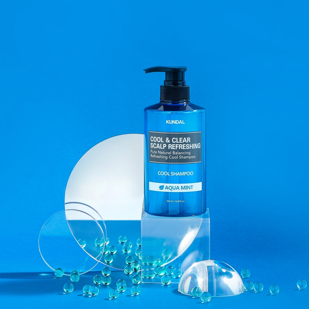 KUNDAL COOL&CLEAR SCALP REFRESHING Pure Natural Balancing Refreshing Cool Shampoo 500ml #AQUA MINT - Glamourous Grace