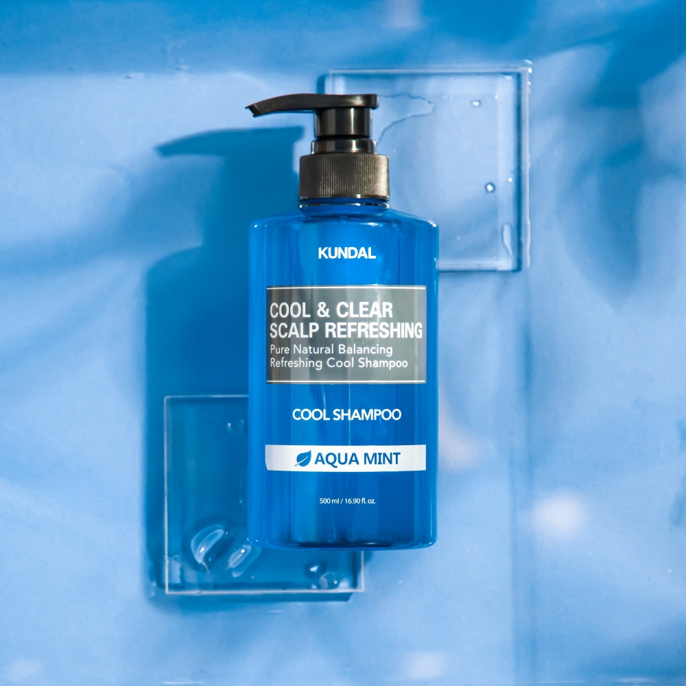 KUNDAL COOL&CLEAR SCALP REFRESHING Pure Natural Balancing Refreshing Cool Shampoo 500ml #AQUA MINT - Glamourous Grace