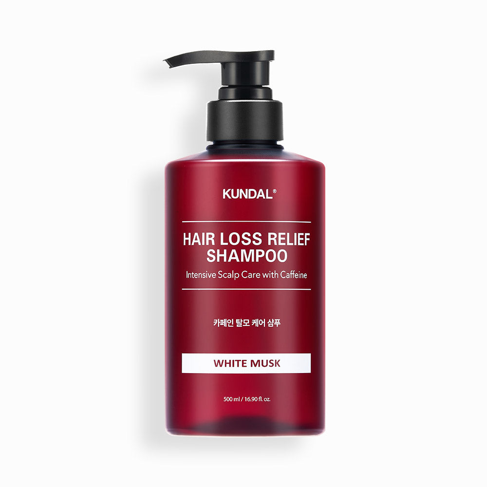 KUNDAL HAIR LOSS RELIEF SHAMPOO Intensive Scalp Care with Caffeine 500ml #WHITE MUSK - Glamourous Grace