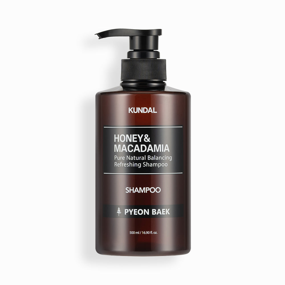 KUNDAL HONEY&MACADAMIA Pure Natural Balancing Refreshing Shampoo 500ml #PYEON BAEK - Glamourous Grace