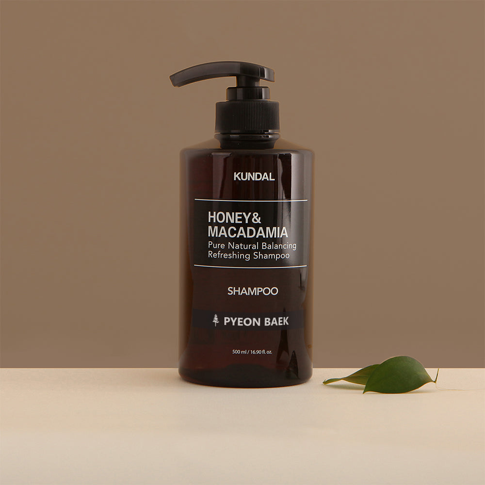 KUNDAL HONEY&MACADAMIA Pure Natural Balancing Refreshing Shampoo 500ml #PYEON BAEK - Glamourous Grace