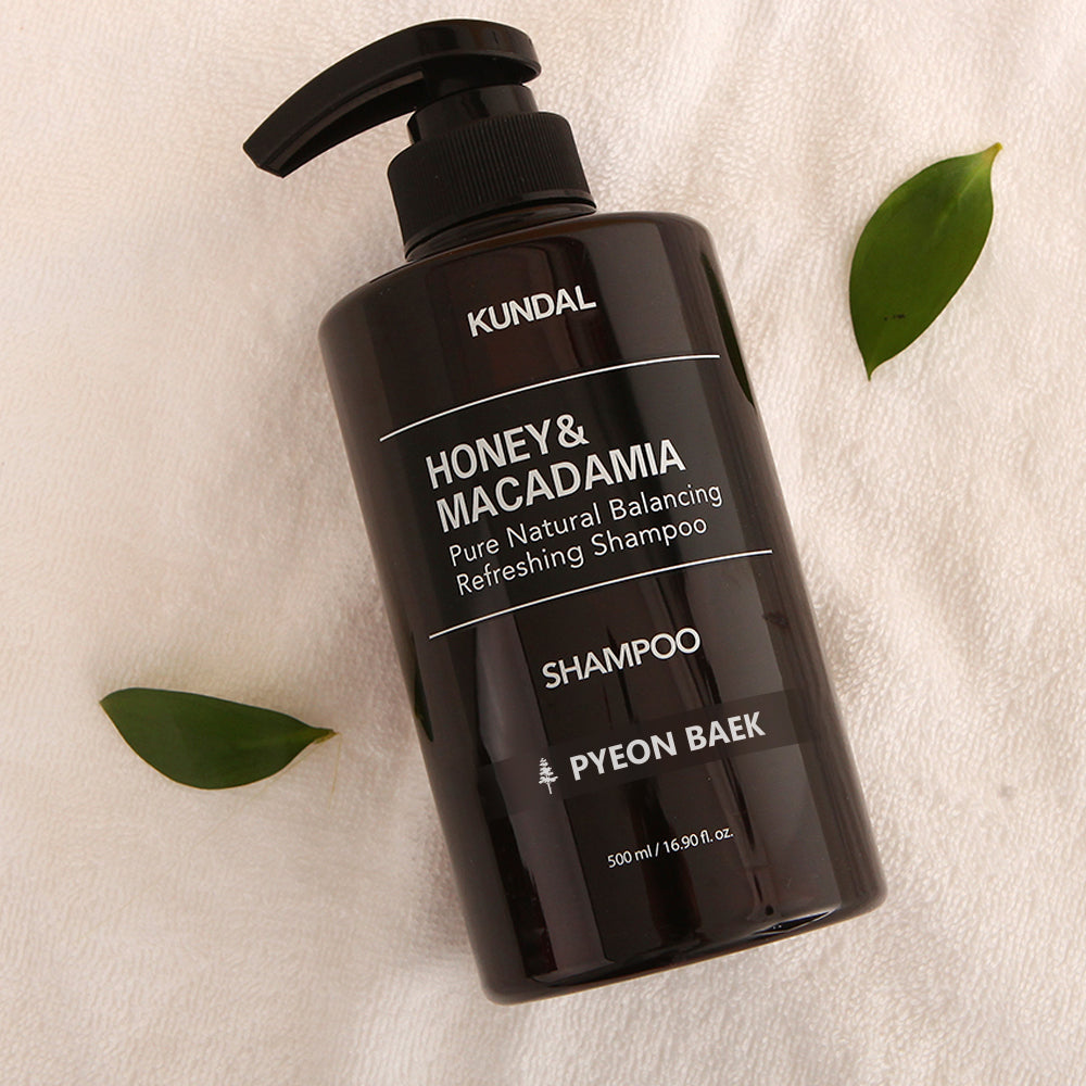 KUNDAL HONEY&MACADAMIA Pure Natural Balancing Refreshing Shampoo 500ml #PYEON BAEK - Glamourous Grace