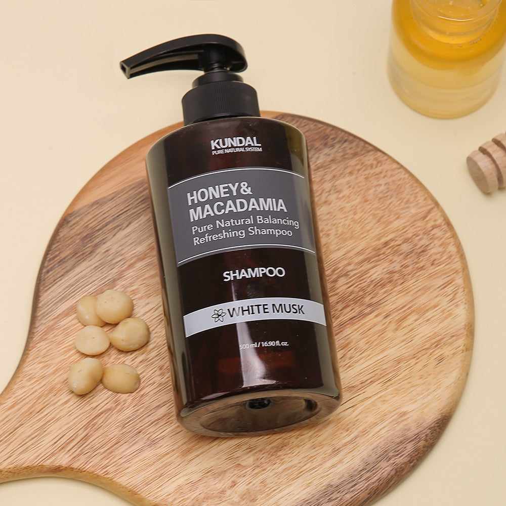 KUNDAL HONEY&MACADAMIA Pure Natural Balancing Refreshing Shampoo 500ml #WHITE MUSK - Glamourous Grace