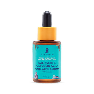 Pilgrim Korean Salicylic Acid 1% + Glycolic Acid 3% Anti Acne Serum For Oily & Acne Prone Skin - Korean Skin Care
