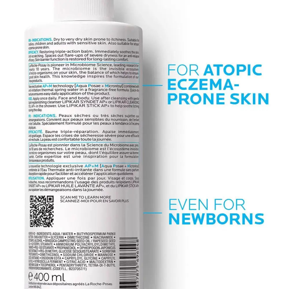 La Roche Posay Lipikar Baume APM+ Moisturizer for Very Dry and Skin Prone to Atopy - Glamourous Grace