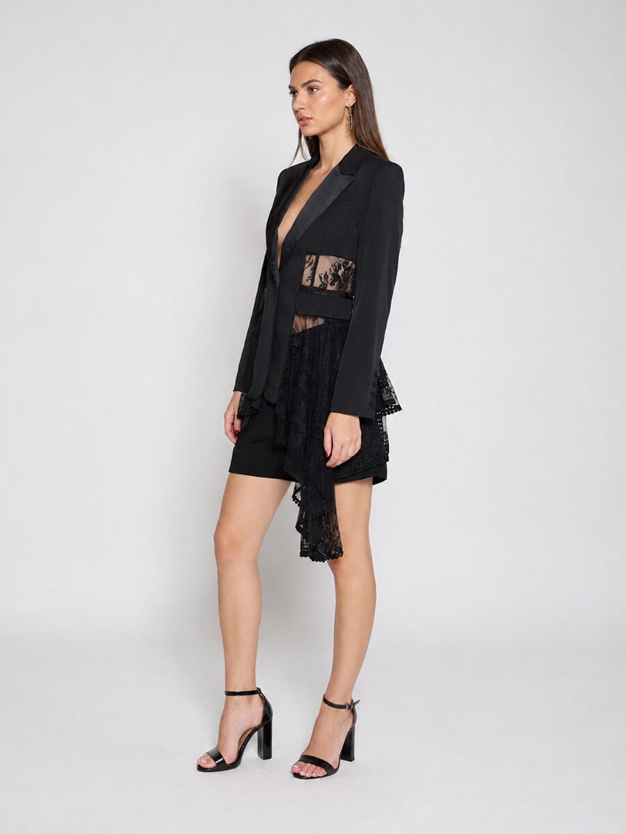 Lace Contrast Jacket - Glamourous Grace