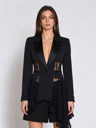 Lace Contrast Jacket