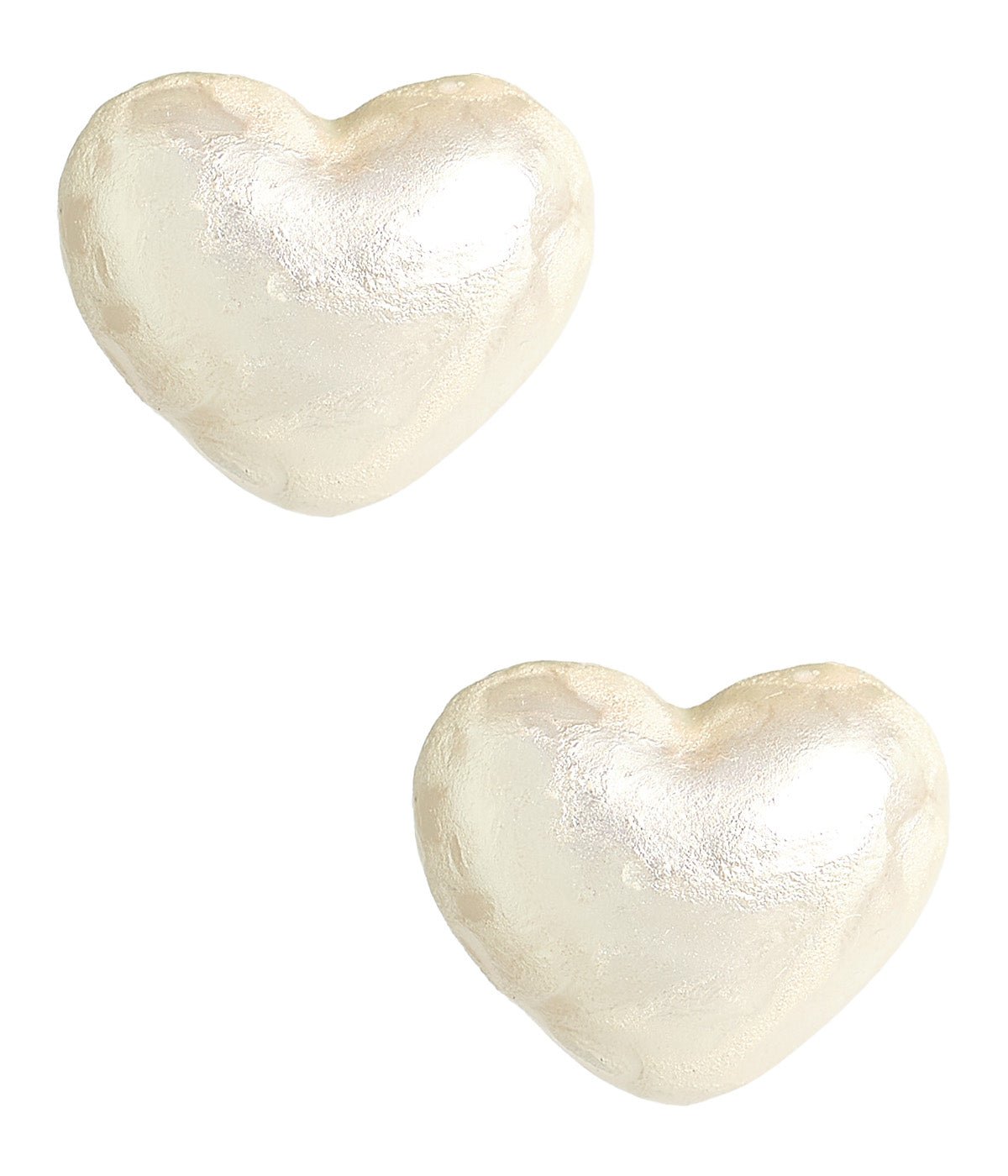 Lainey Heart - Cotton Pearl Studs - 18k Gold Plated - Glamourous Grace