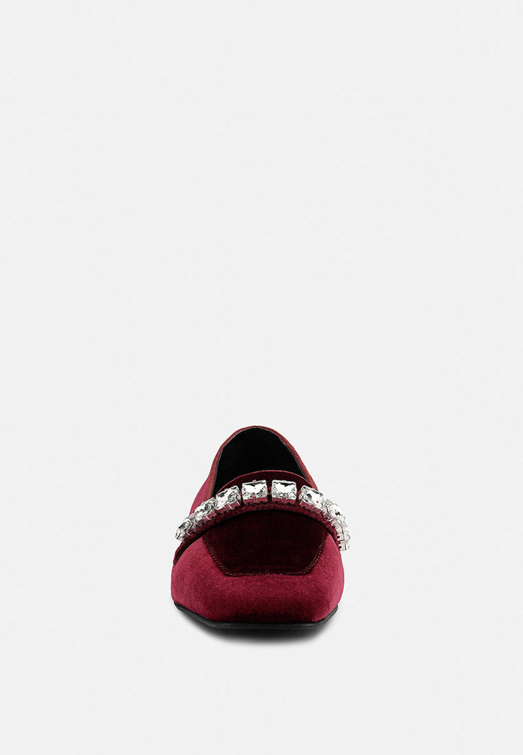 Lamington Handcrafted Velvet Diamante Loafers