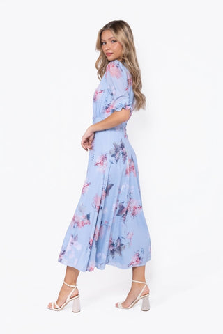 Lana Dress (Blue Pattern)