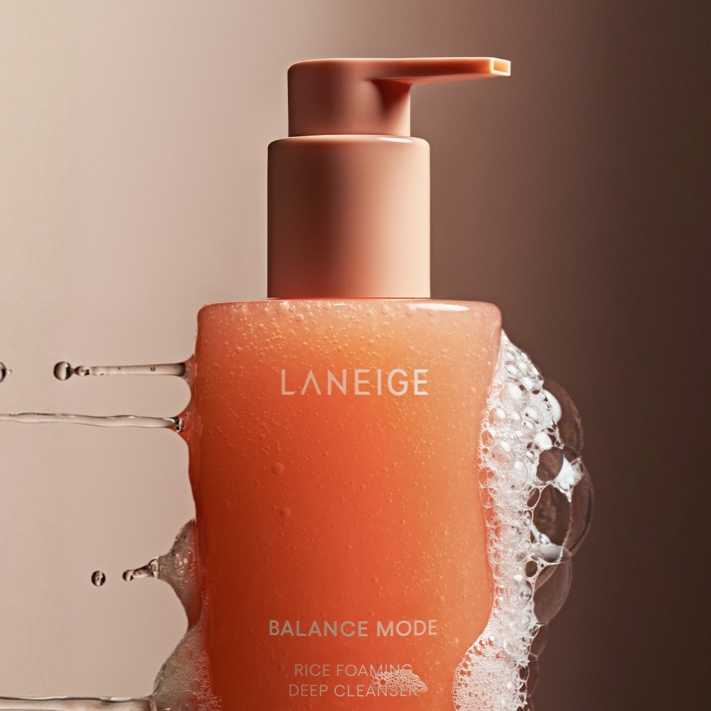 LANEIGE Balance Mode Rice Foaming Deep Cleanser 250ml - Glamourous Grace