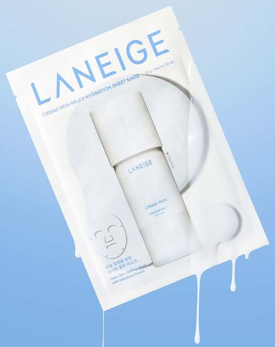 LANEIGE Cream Skin Milky Hydration Sheet Mask 33g X 6ea - Glamourous Grace
