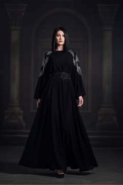 Lara Long Maxi Abaya in Black
