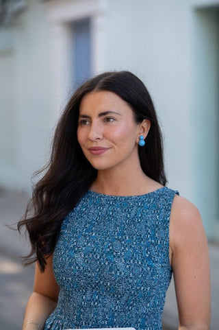 Large Audrey Stud Earring Turquoise - Belle of the Ball Collection - Glamourous Grace